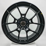 VLF Wheels - ULF09 FlowForm Matte Black Machined Tip 18x8