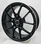 VLF Wheels - ULF09 FlowForm Matte Black Machined Tip 18x8