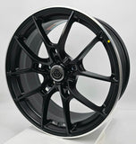 VLF Wheels - ULF09 FlowForm Matte Black Machined Tip 18x8