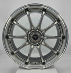 VLF Wheels - VLF09 FlowForm Hyper Black Machined Lip 18x8