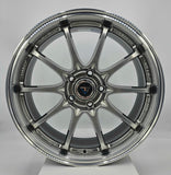 VLF Wheels - VLF09 FlowForm Hyper Black Machined Lip 18x8