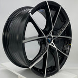 VLF Wheels - VLF52 FlowForm Black Machine Face 18x8.0