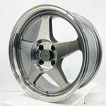 VLF Wheels - VLF51 FlowForm Gunmetal Machined Lip 16x7